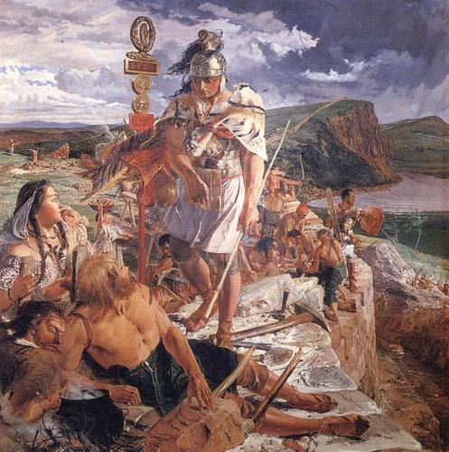William Bell Scott The Romans Cause a Wall to be Built for the Protection of the South China oil painting art